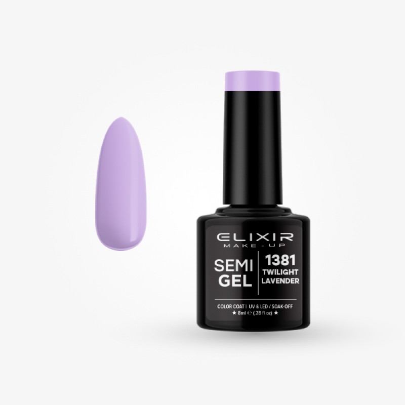 Elixir Semi Gel Ημιμόνιμο Βερνίκι 8ml – #1381 TWILIGHT LAVENDER