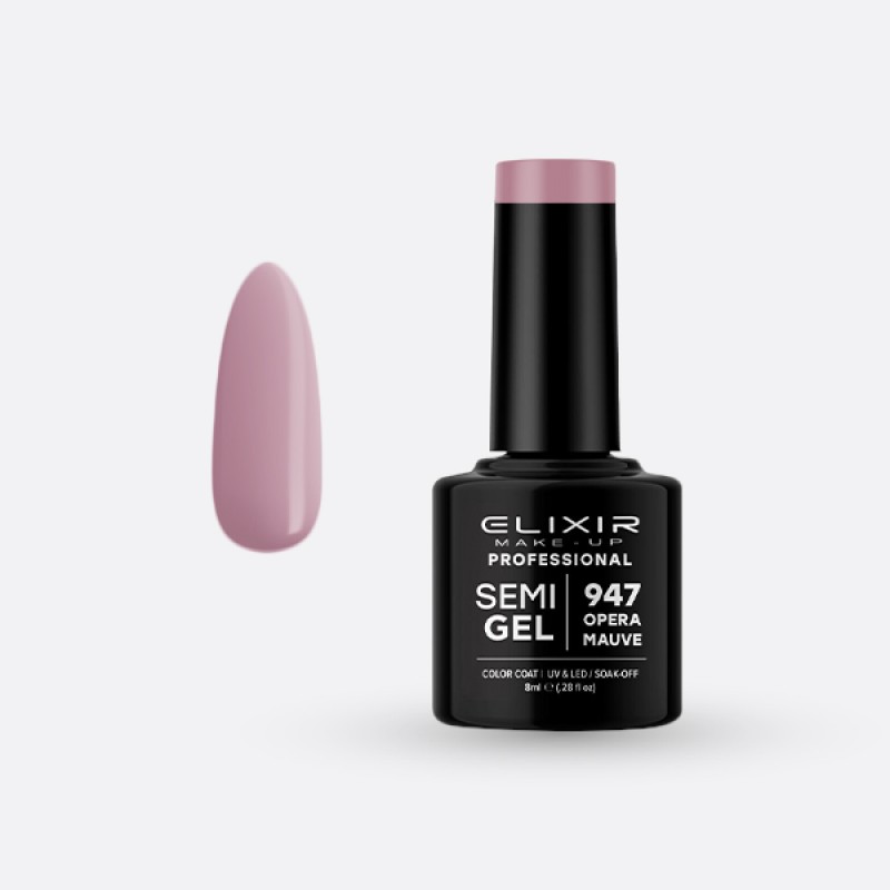 Elixir Semi Gel Ημιμόνιμο Βερνίκι 8ml – #947 (OPERA MAUVE)