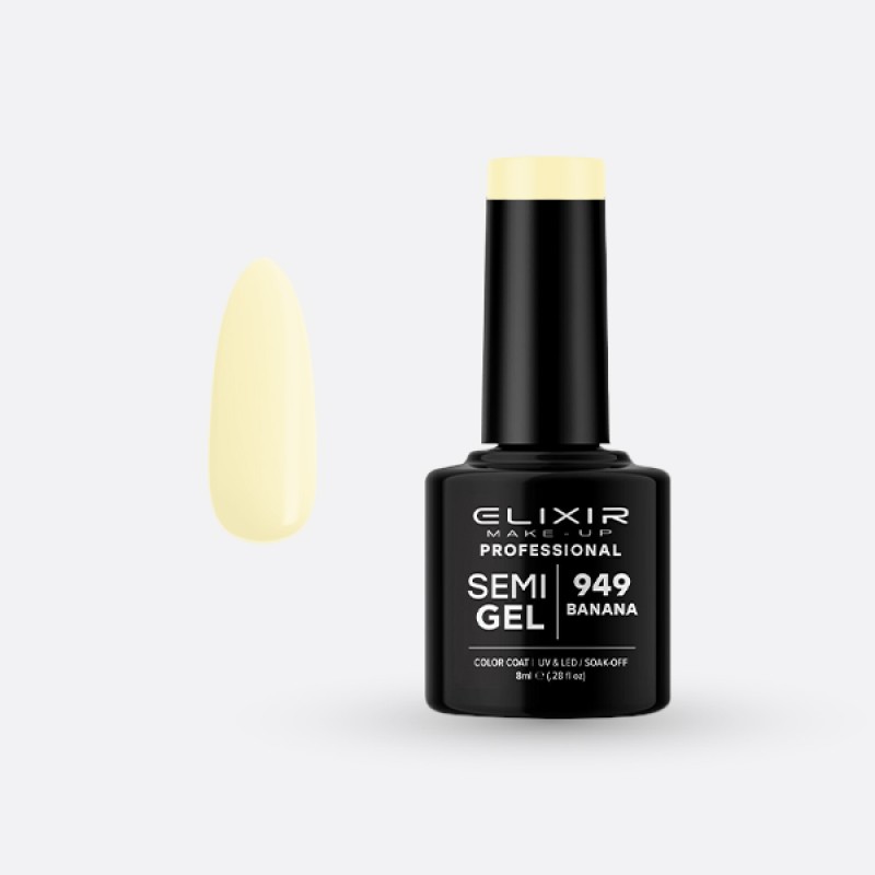 Elixir Semi Gel Ημιμόνιμο Βερνίκι 8ml – #949 (BANANA)