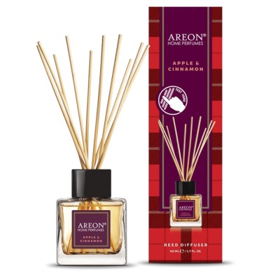 AREON Home Perfume Αρωματικό Χώρου Με Στικς 50ml #Apple & Cinnamon