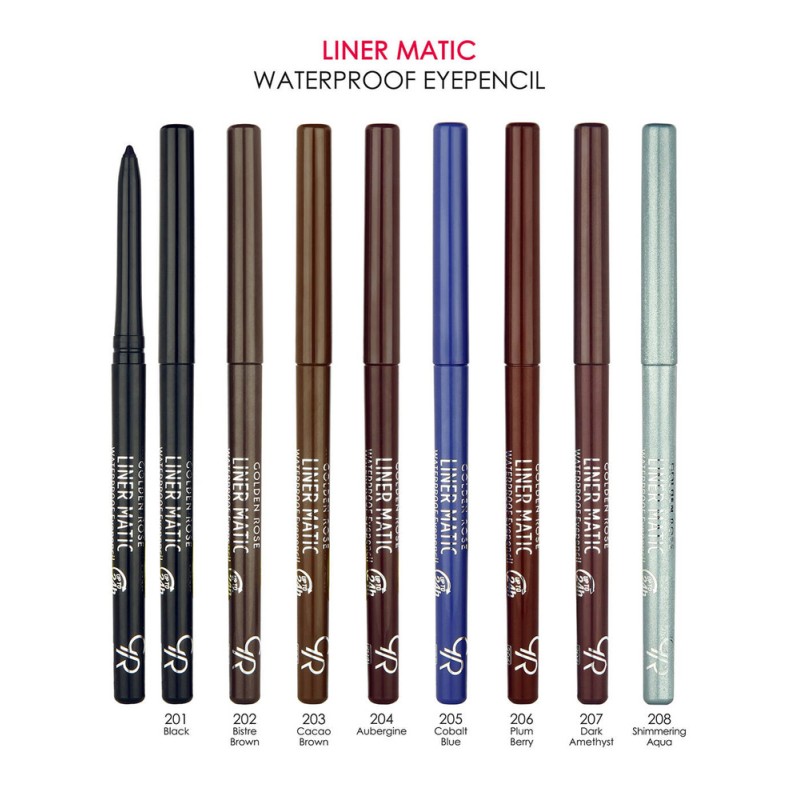 Golden Rose Liner Matic Waterproof Eye Pencil - Αδιάβροχο Μηχανικό Μολύβι Ματιών – #201 BLACK