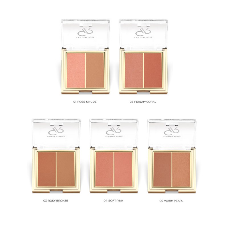Golden Rose Iconic Blush Duo 6g – #02 PEACHY CORAL