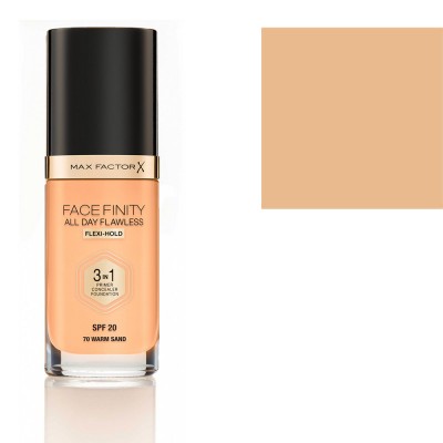 Max Factor Facefinity 3 in 1 Foundation SPF20 30ml  (70 Warm Sand)