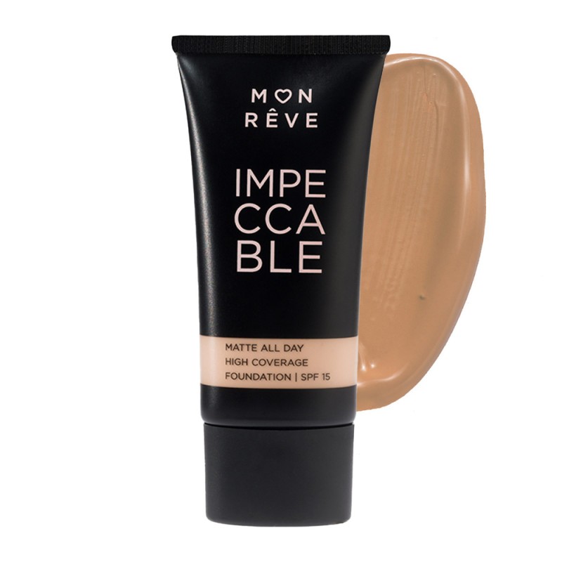 Mon Reve Impeccable Foundation 30ml - Υψηλή Κάλυψη & Ματ Φινίρισμα #107