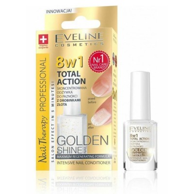 Eveline Nail Therapy - 8in1 Total Action Golden Shine 12ml