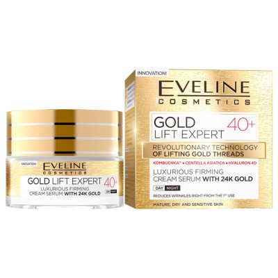 Eveline Gold Lift Expert Luxurious Firming Cream Serum Day And Night 40+ (50ml)