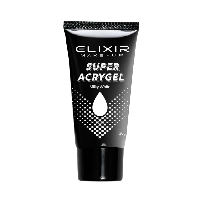 Elixir Super Acry-Gel 30gr - Υβριδικό Τζελ Χτισίματος Νυχιών #908B Milky White