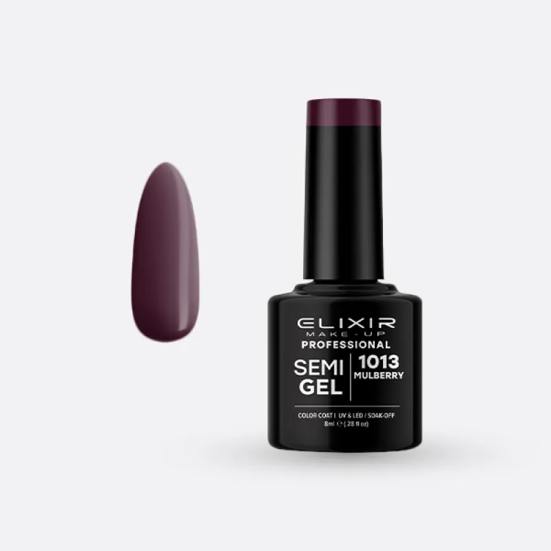 Elixir Semi Gel Ημιμόνιμο Βερνίκι 8ml – #1013 (MULBERRY) Elixir Semi Gel Ημιμόνιμο Βερνίκι 8ml – #1013 (MULBERRY)