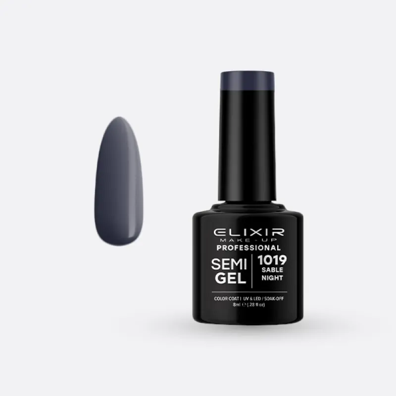 Elixir Semi Gel Ημιμόνιμο Βερνίκι 8ml – #1019 (SABLE NIGHT) Elixir Semi Gel Ημιμόνιμο Βερνίκι 8ml – #1019 (SABLE NIGHT)