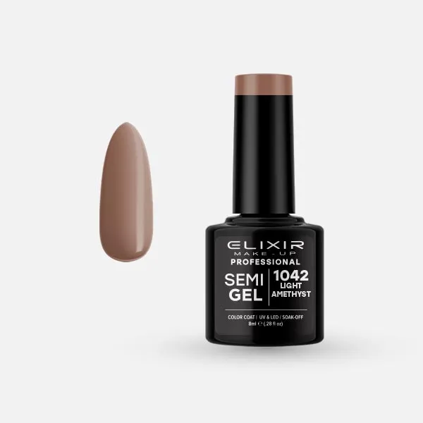Elixir Semi Gel Ημιμόνιμο Βερνίκι 8ml – #1042 (LIGHT AMETHYST)