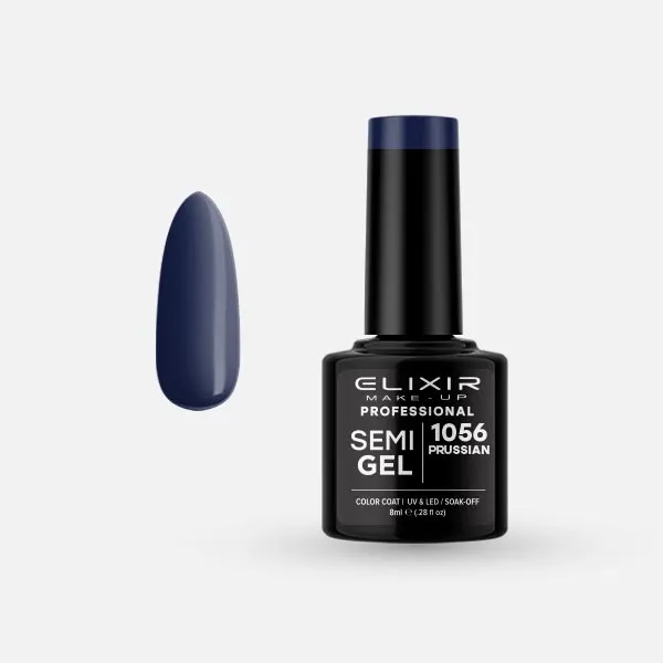 Elixir Semi Gel Ημιμόνιμο Βερνίκι 8ml – #1056 (PRUSSIAN)