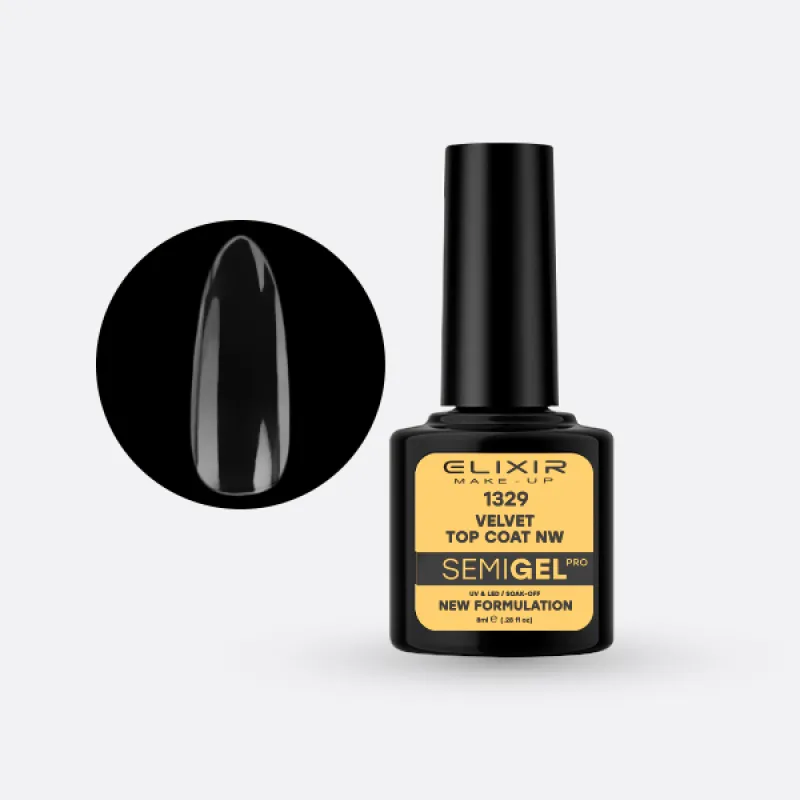 Elixir Semi Gel Ημιμόνιμο Βερνίκι 8ml – #1329 (VELVET MATTE TOP COAT NO WIPE) Elixir Semi Gel Ημιμόνιμο Βερνίκι 8ml – #1329 (VELVET MATTE TOP COAT NO WIPE)