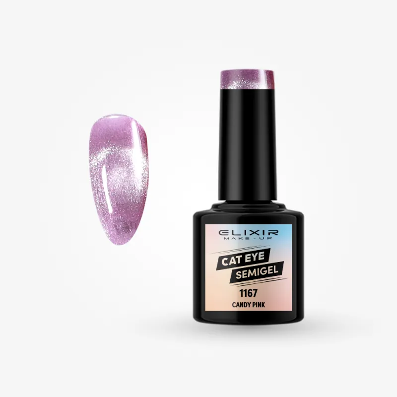 Elixir Semi Gel Ημιμόνιμο Βερνίκι CAT EYE 5D 8ml – #1167 (CANDY PINK) Elixir Semi Gel Ημιμόνιμο Βερνίκι CAT EYE 5D 8ml – #1167 (CANDY PINK)