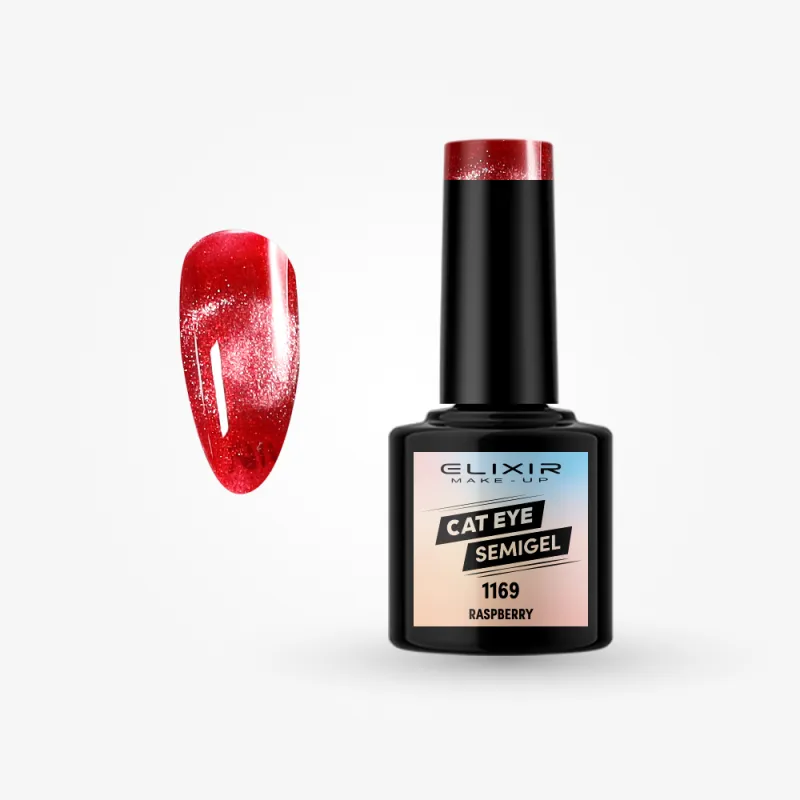 Elixir Semi Gel Ημιμόνιμο Βερνίκι CAT EYE 5D 8ml – #1169 (RASPBERRY) Elixir Semi Gel Ημιμόνιμο Βερνίκι CAT EYE 5D 8ml – #1169 (RASPBERRY)
