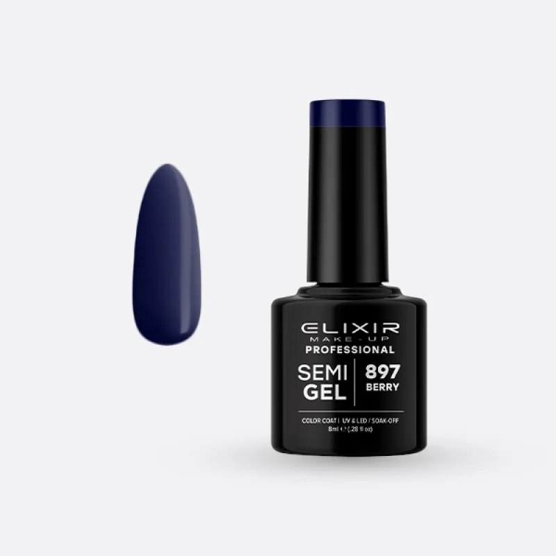 Elixir Semi Gel Ημιμόνιμο Βερνίκι 8ml – #897 (BERRY) Elixir Semi Gel Ημιμόνιμο Βερνίκι 8ml – #897 (BERRY)