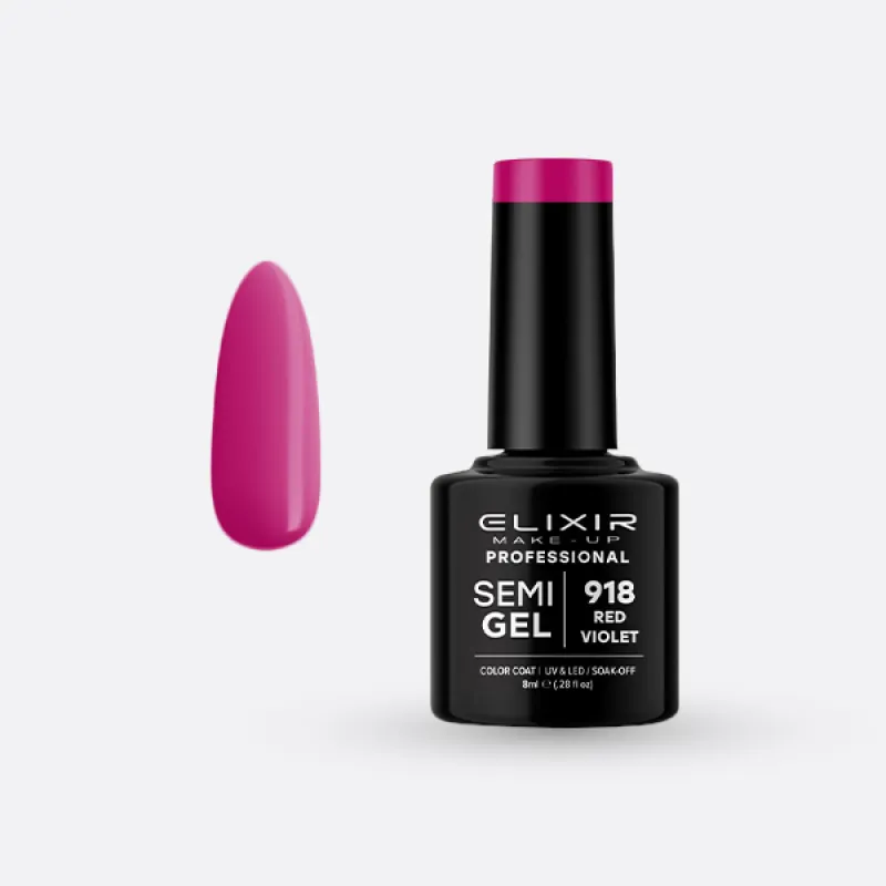 Elixir Semi Gel Ημιμόνιμο Βερνίκι 8ml – #918 (RED VIOLET) Elixir Semi Gel Ημιμόνιμο Βερνίκι 8ml – #918 (RED VIOLET)