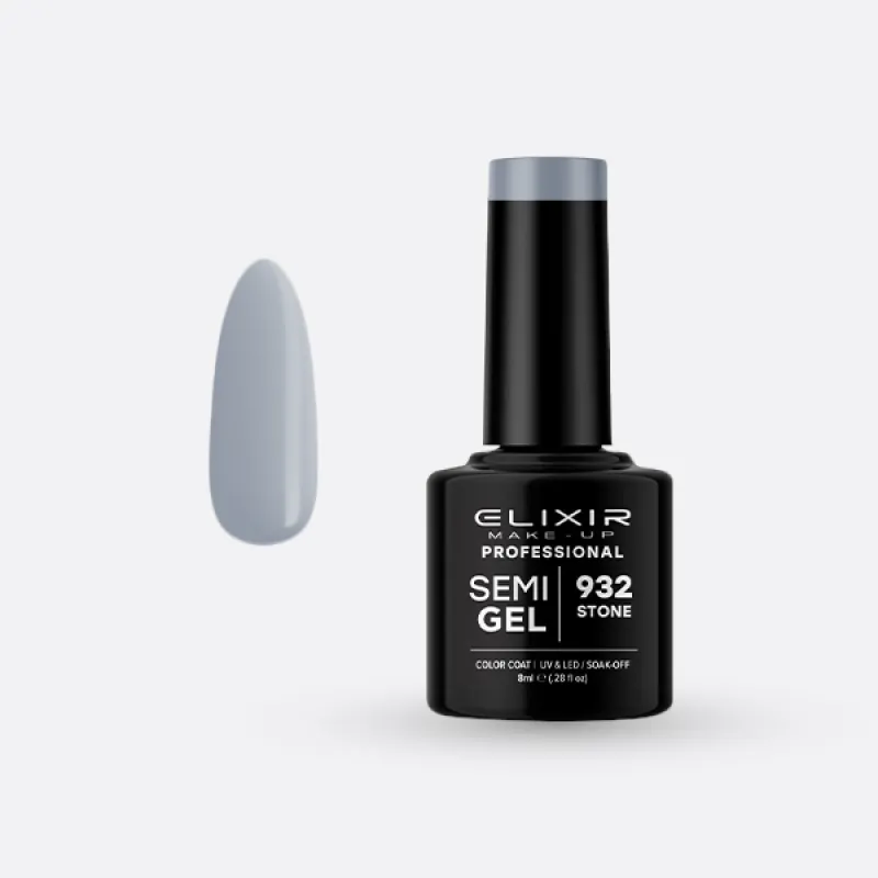 Elixir Semi Gel Ημιμόνιμο Βερνίκι 8ml – #932 (STONE) Elixir Semi Gel Ημιμόνιμο Βερνίκι 8ml – #932 (STONE)