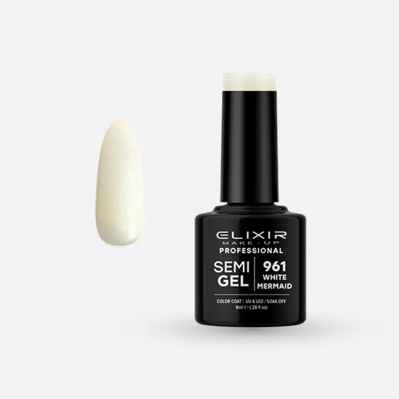 Elixir Semi Gel Ημιμόνιμο Βερνίκι 8ml – #961 (WHITE MERMAID) Elixir Semi Gel Ημιμόνιμο Βερνίκι 8ml – #961 (WHITE MERMAID)