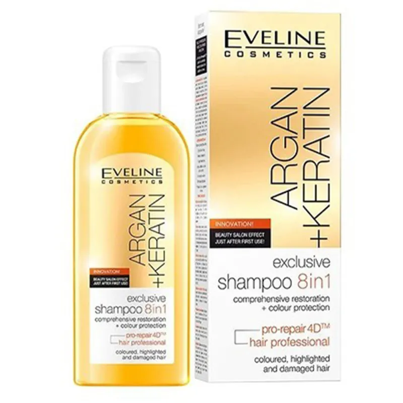EVELINE Exclusive Argan & Keratin Hair Shampoo 8in1 150ml EVELINE Exclusive Argan & Keratin Hair Shampoo 8in1 150ml