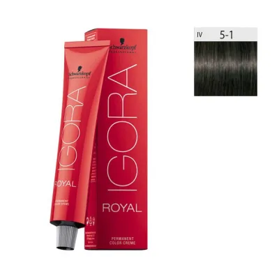 Schwarzkopf Igora Royal 60ml #5-1 Καστανό Ανοιχτό Σαντρέ
