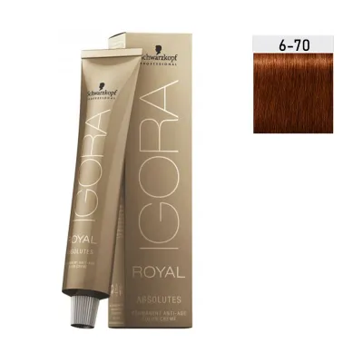 Schwarzkopf Igora Royal Absolutes 60ml #6-70 (Ξανθό Σκούρο Χάλκινο Φυσικό)