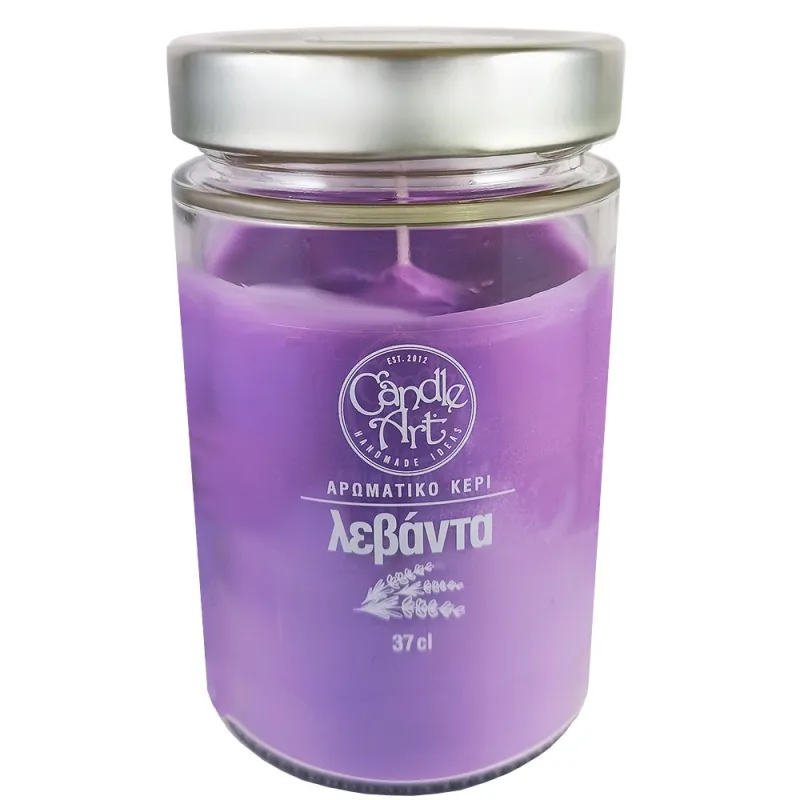 Candle Art Αρωματικό Κερί 72h 370ml #Λεβάντα Candle Art Αρωματικό Κερί 72h 370ml #Λεβάντα
