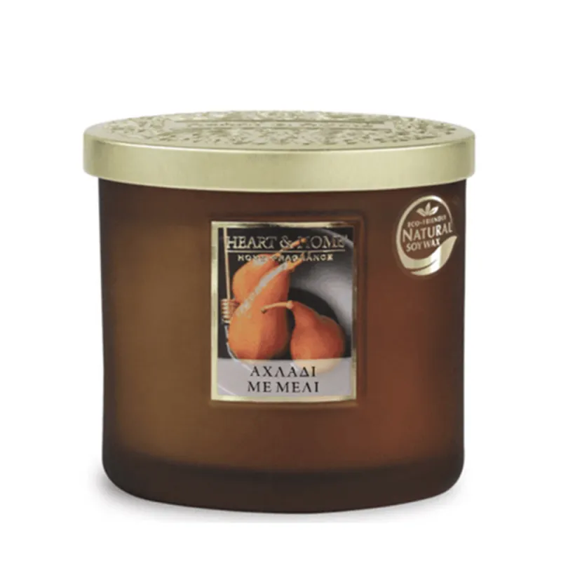 Heart and Home Αρωματικό Κερί με Διπλό Φυτίλι 40h 220gr #ΑΧΛΑΔΙ ΜΕ ΜΕΛΙ Heart and Home Αρωματικό Κερί με Διπλό Φυτίλι 40h 220gr #ΑΧΛΑΔΙ ΜΕ ΜΕΛΙ