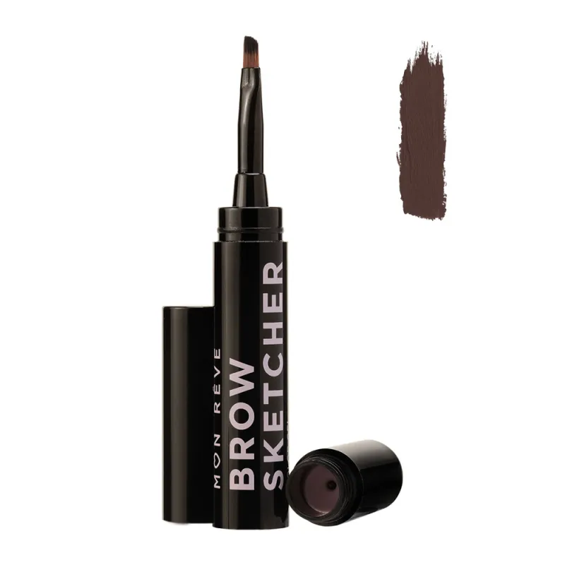 Mon Reve Brow Sketcher - Μακράς Διάρκειας Αδιάβροχο Τζελ Φρυδιών 1.6gr #04 Dark Brown