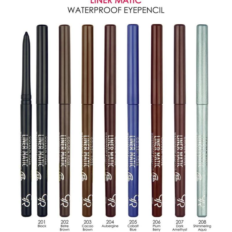 Golden Rose Liner Matic Waterproof Eye Pencil - Αδιάβροχο Μηχανικό Μολύβι Ματιών – #204 AUBERGINE