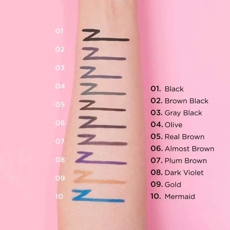 Mon Reve Infiniliner Eye Gel Pencil - Αδιάβροχο Μηχανικό Μολύβι Ματιών Μακράς Διάρκειας 1.2gr – #02 Brown Black