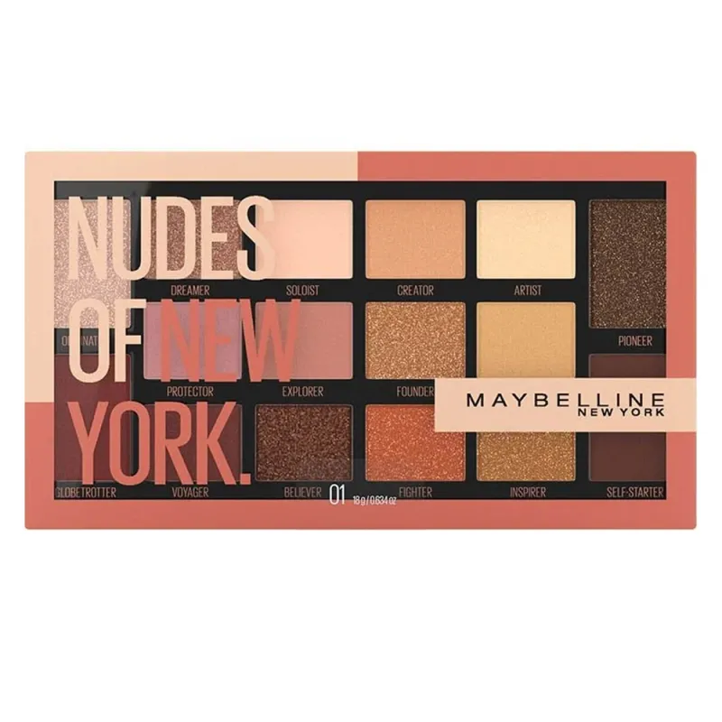 Maybelline Nudes of New York Παλέτα Σκιών - 16 Ουδέτερες Αποχρώσεις (#Nudes of New York)