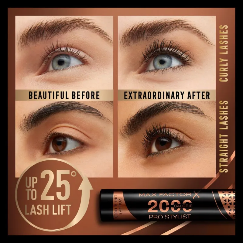 Max Factor Mascara 2000 Calorie Pro Stylist 9ml - Black Max Factor Mascara 2000 Calorie Pro Stylist 9ml - Black