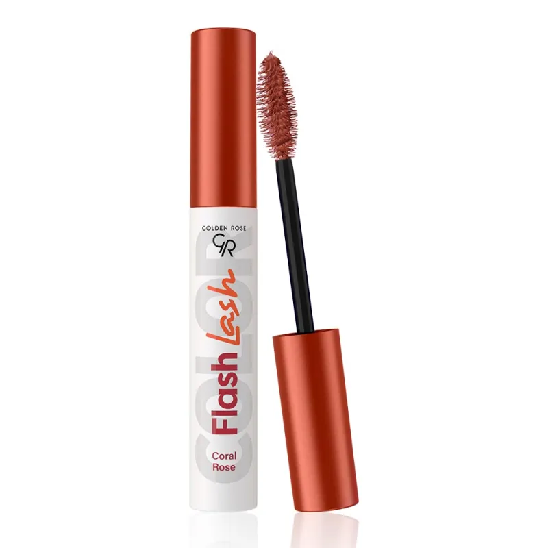 Golden Rose Flash Lash Colored Mascara 9ml #06 CORAL ROSE Golden Rose Flash Lash Colored Mascara 9ml #06 CORAL ROSE