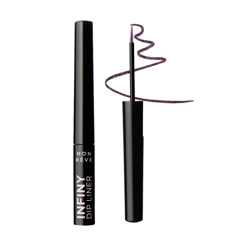 Mon Reve Infiny Dip Liner - Αδιάβροχο Υγρό Eyeliner Μεγάλης Διάρκειας 2ml #03 Funky Eggplant