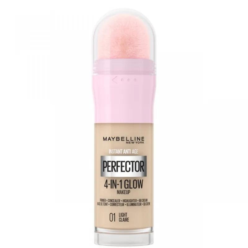 Maybelline Instant Anti Age Perfector 4-in-1 Glow Makeup 20ml – #1.0 (Light) Maybelline Instant Anti Age Perfector 4-in-1 Glow Makeup 20ml – #1.0 (Light)