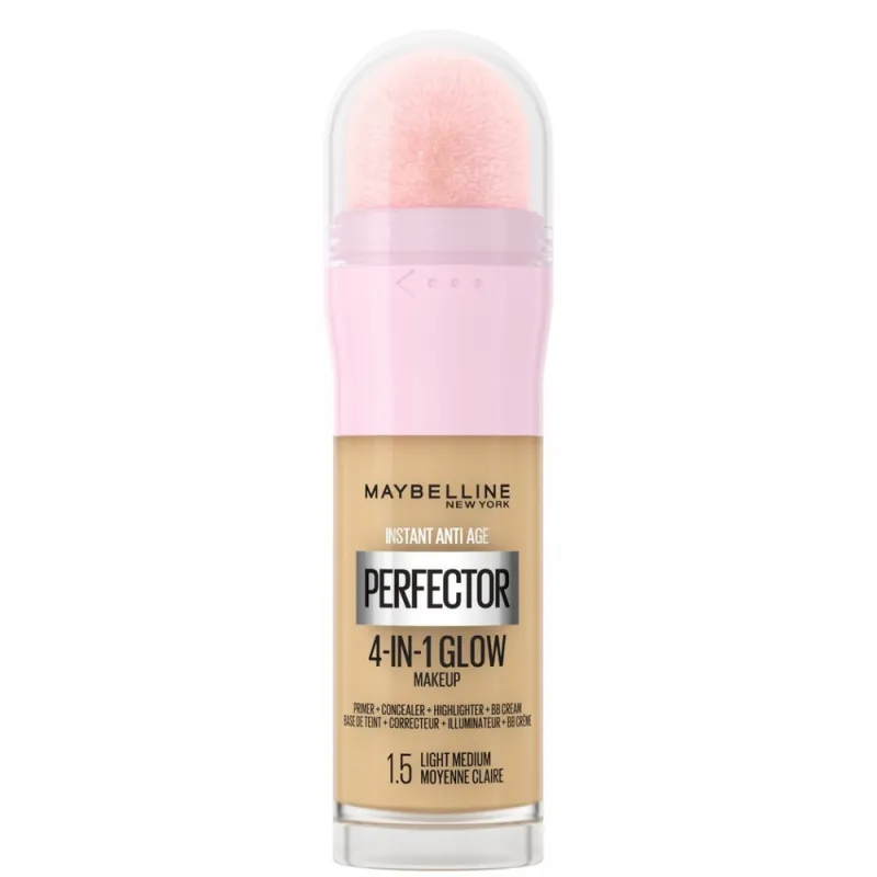 Maybelline Instant Anti Age Perfector 4-in-1 Glow Makeup 20ml – #1.5 (Light Medium) Maybelline Instant Anti Age Perfector 4-in-1 Glow Makeup 20ml – #1.5 (Light Medium)