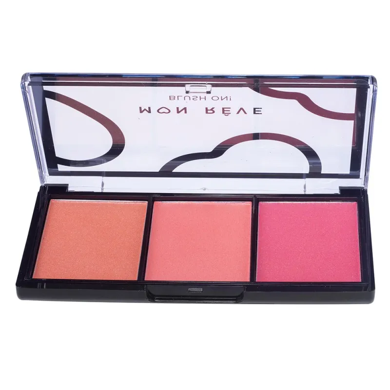 Mon Reve Blush On! - Τριπλή Παλέτα Ρουζ 9.9gr #04 Pink