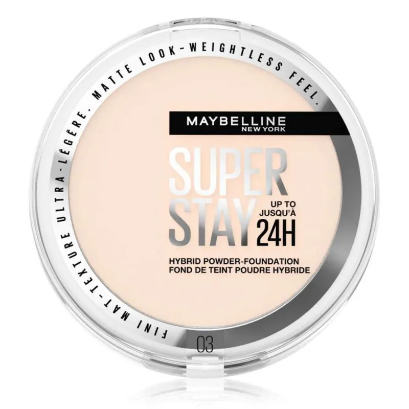 Maybelline 24H Hybrid Powder-Foundation 9gr - #03 True Ivory Maybelline 24H Hybrid Powder-Foundation 9gr - #03 True Ivory