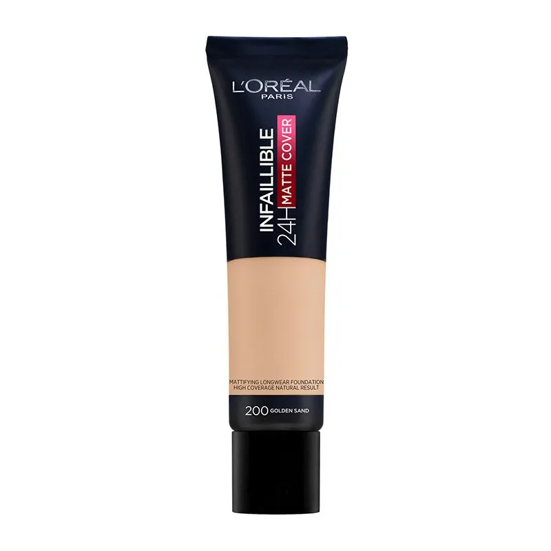 L'Oreal Infallible 24h Matte Cover 30ml #200 Golden Sand L'Oreal Infallible 24h Matte Cover 30ml #200 Golden Sand