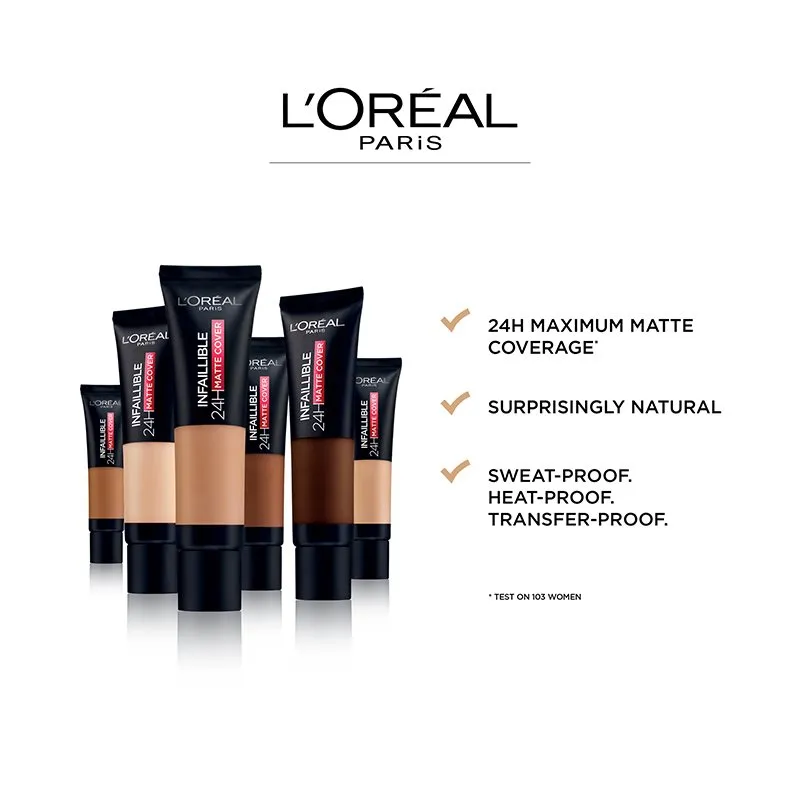 L'Oreal Infallible 24h Matte Cover 30ml #200 Golden Sand L'Oreal Infallible 24h Matte Cover 30ml #200 Golden Sand