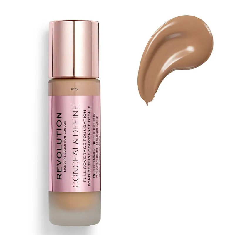 Makeup Revolution Conceal & Define Full Coverage Foundation 23ml #F10 Makeup Revolution Conceal & Define Full Coverage Foundation 23ml #F10