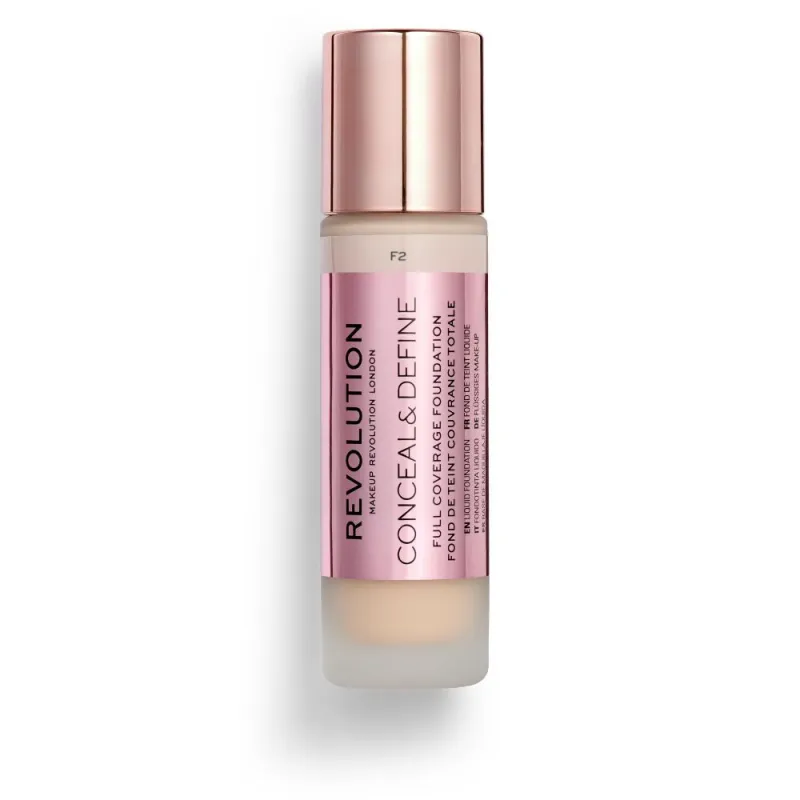 Makeup Revolution Conceal & Define Full Coverage Foundation 23ml #F2 Makeup Revolution Conceal & Define Full Coverage Foundation 23ml #F2