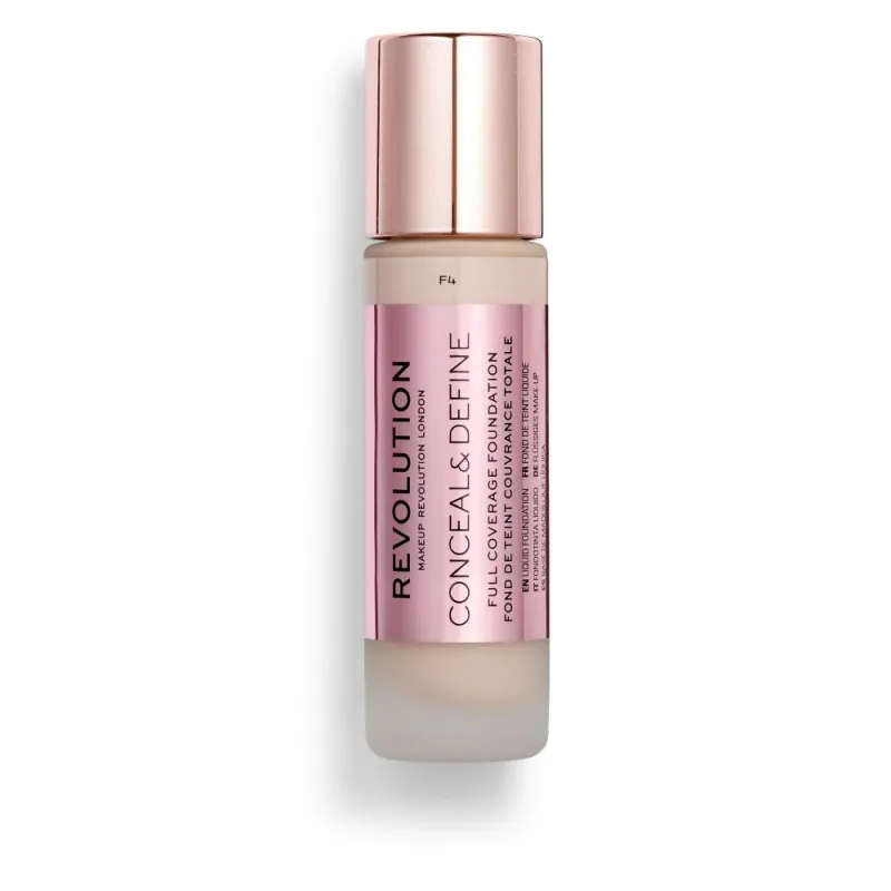 Makeup Revolution Conceal & Define Full Coverage Foundation 23ml #F4 Makeup Revolution Conceal & Define Full Coverage Foundation 23ml #F4