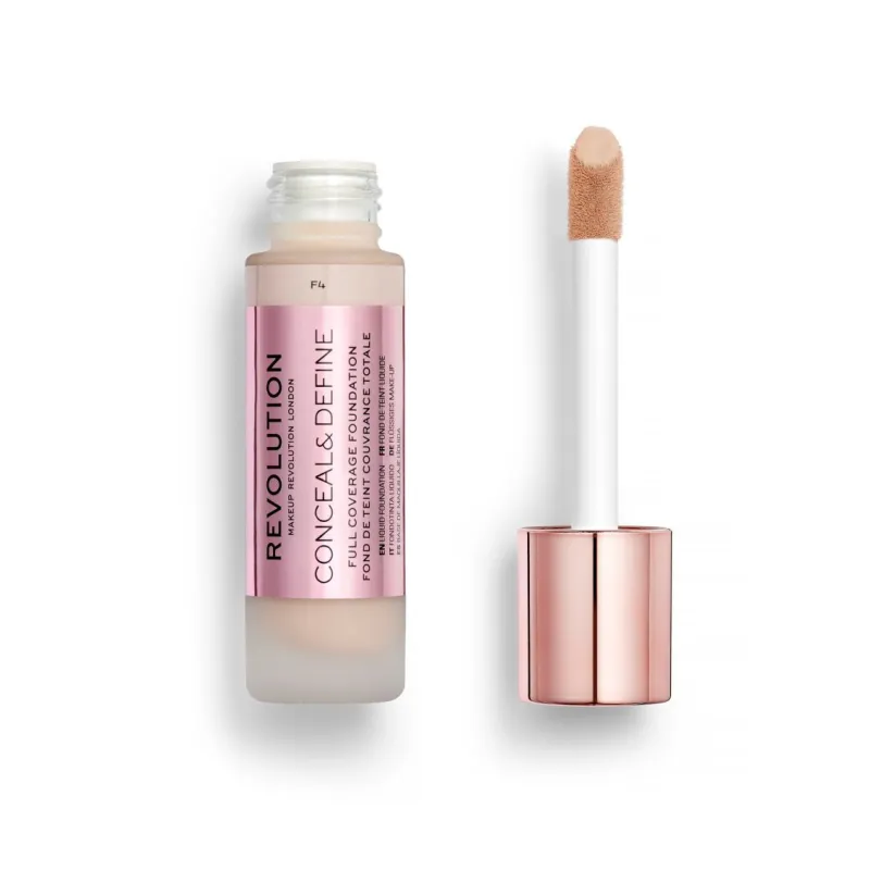 Makeup Revolution Conceal & Define Full Coverage Foundation 23ml #F4 Makeup Revolution Conceal & Define Full Coverage Foundation 23ml #F4