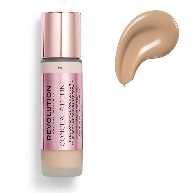 Makeup Revolution Conceal & Define Full Coverage Foundation 23ml #F6 Makeup Revolution Conceal & Define Full Coverage Foundation 23ml #F6