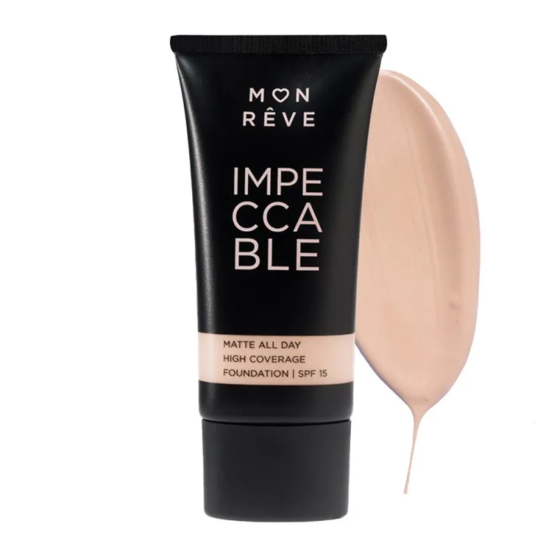 Mon Reve Impeccable Foundation 30ml - Υψηλή Κάλυψη & Ματ Φινίρισμα #101