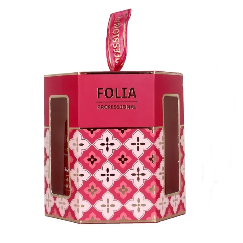 FOLIA Paper Gift Box Body Powder – Γυναικείο Σετ Δώρου με Body Wash, Body Lotion & Body Scrub