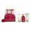 FOLIA Red Nesseser Body Powder – Γυναικείο Σετ Δώρου σε Νεσεσέρ με Shower Gel, Body Lotion & Body Scrub