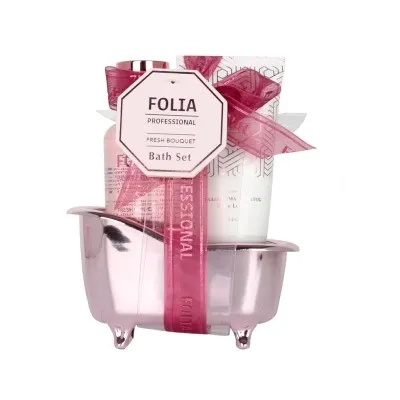 FOLIA Small Bath Tube Fresh Bouquet – Γυναικείο Σετ Δώρου σε Μπανιέρα με Shower Gel 100ml & Body Lotion 60ml