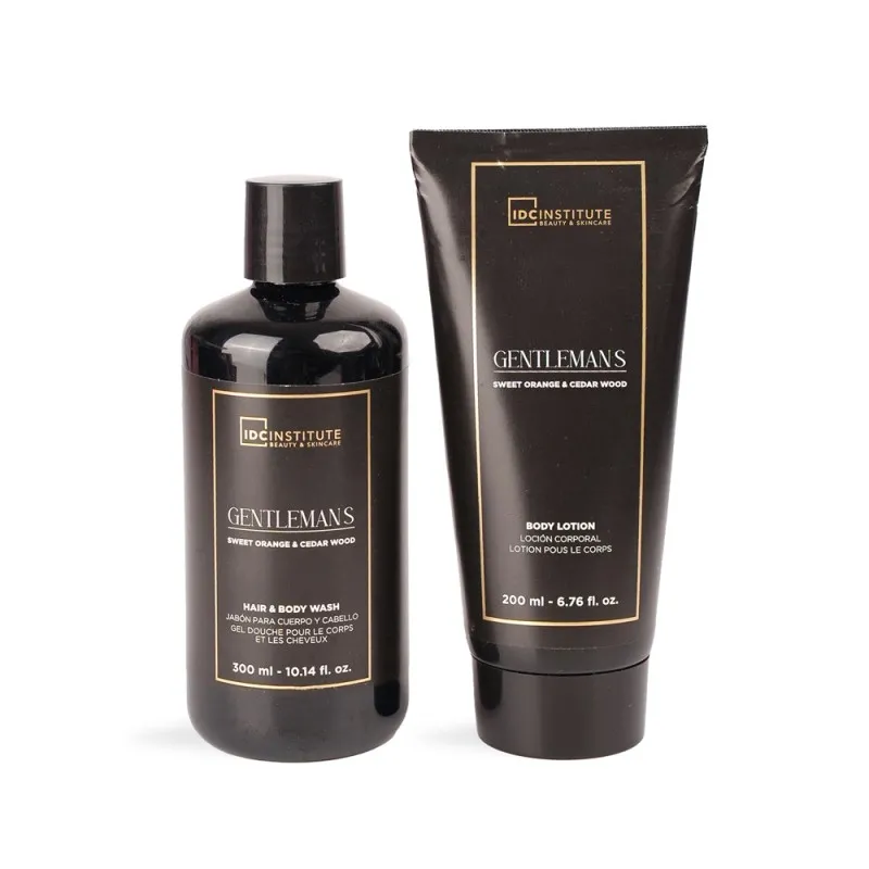 IDC Institute Gentleman's Sweet Orange & Cedar Wood – Ανδρικό Σετ Δώρου με Hair & Body Wash 300ml & Body Lotion 200ml